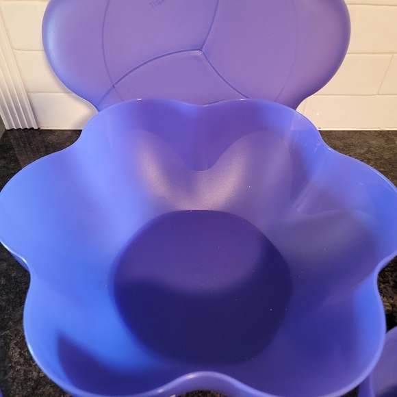 Tupperware Chip N Dip 4 Piece Set Large PURPLE Salad Bowl Set - Picture 6 of 7